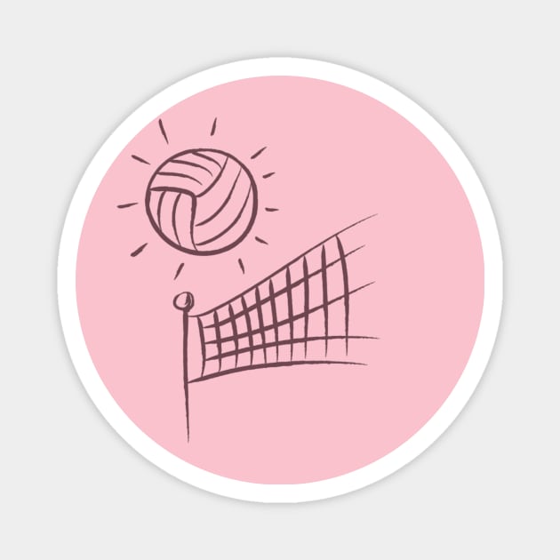 Volleyball Magnet by Nahlaborne